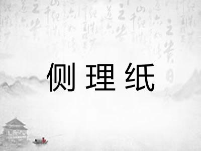 侧理纸