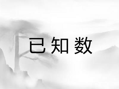 已知数