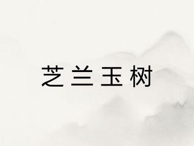 芝兰玉树