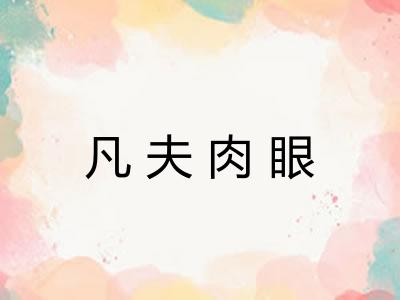 凡夫肉眼