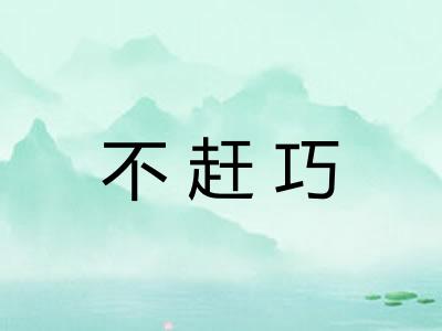 不赶巧