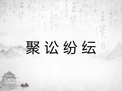 聚讼纷纭