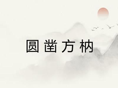 圆凿方枘