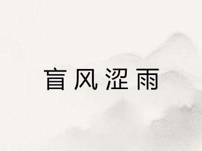 盲风涩雨