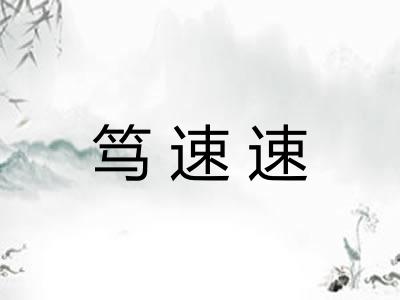 笃速速