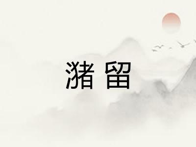 潴留