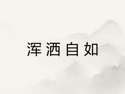 浑洒自如
