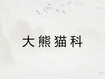 大熊猫科