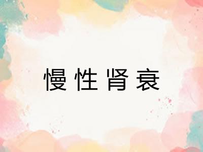 慢性肾衰