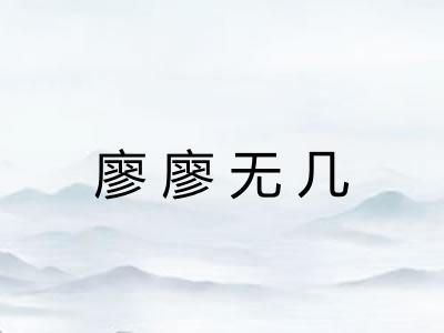 廖廖无几