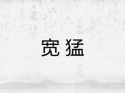 宽猛