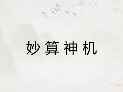 妙算神机