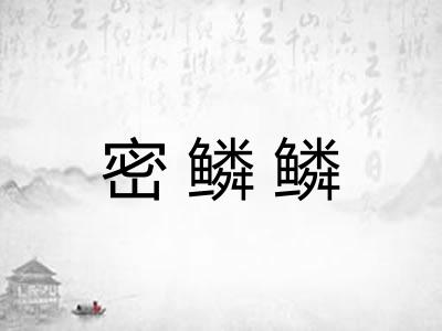 密鳞鳞