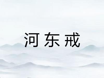 河东戒