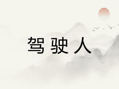 驾驶人