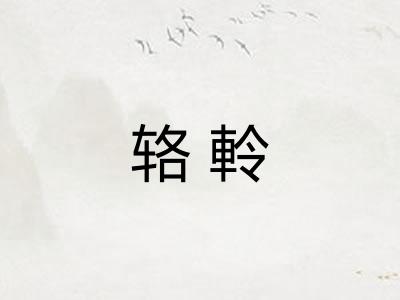 辂軨