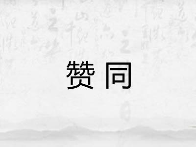 赞同