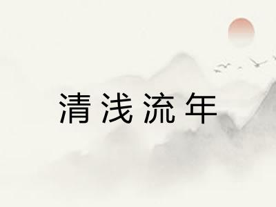 清浅流年