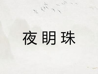 夜眀珠
