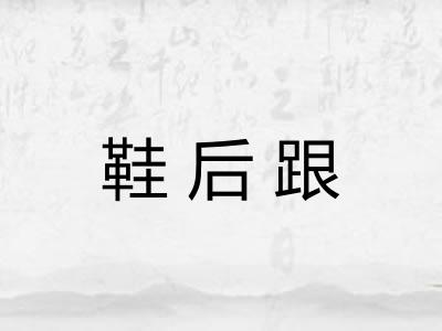 鞋后跟