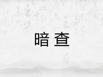 暗查