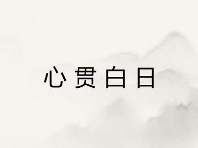 心贯白日