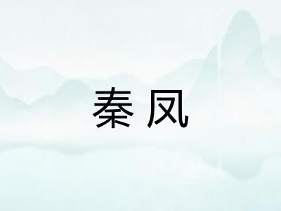 秦凤