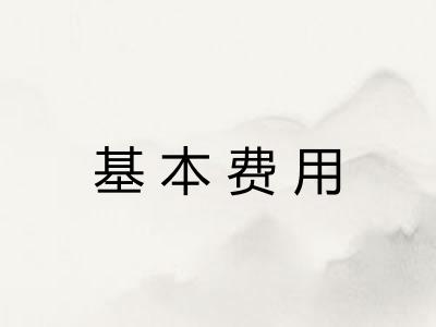 基本费用