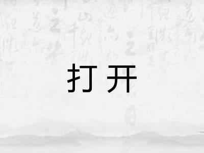 打开