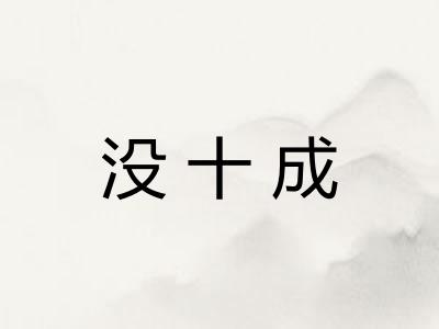 没十成