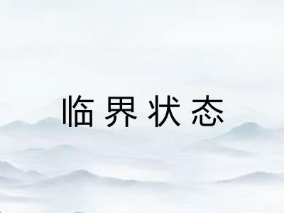 临界状态