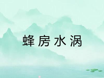 蜂房水涡