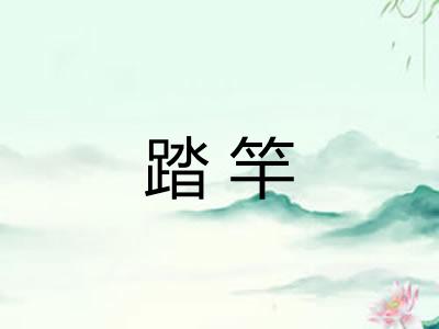 踏竿
