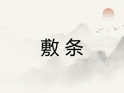 敷条