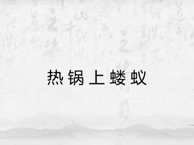热锅上蝼蚁