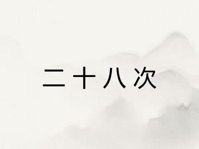 二十八次