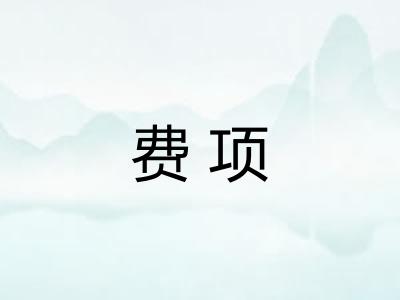 费项