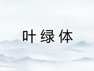 叶绿体