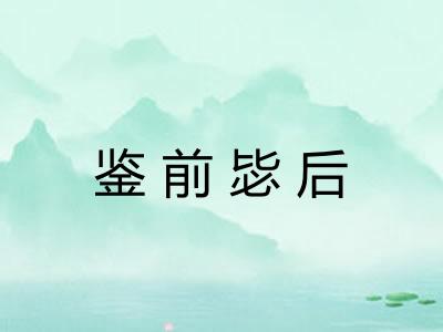 鉴前毖后