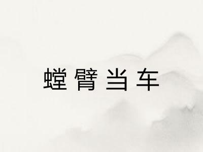 螳臂当车
