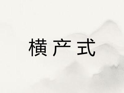 横产式