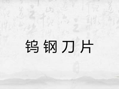 钨钢刀片