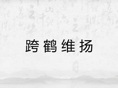 跨鹤维扬