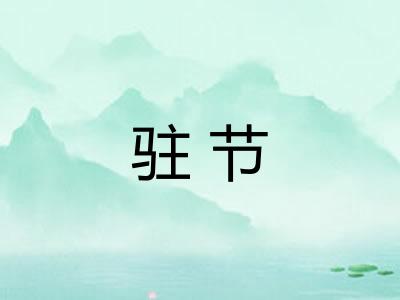 驻节