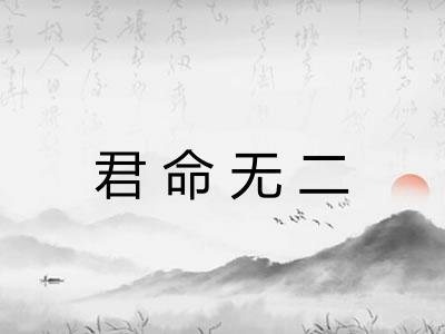 君命无二