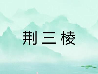 荆三棱