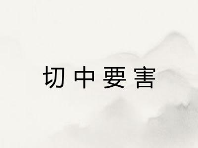 切中要害