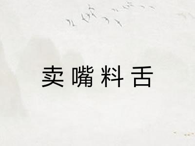 卖嘴料舌