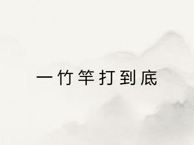 一竹竿打到底