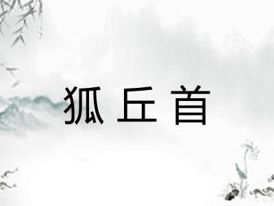 狐丘首
